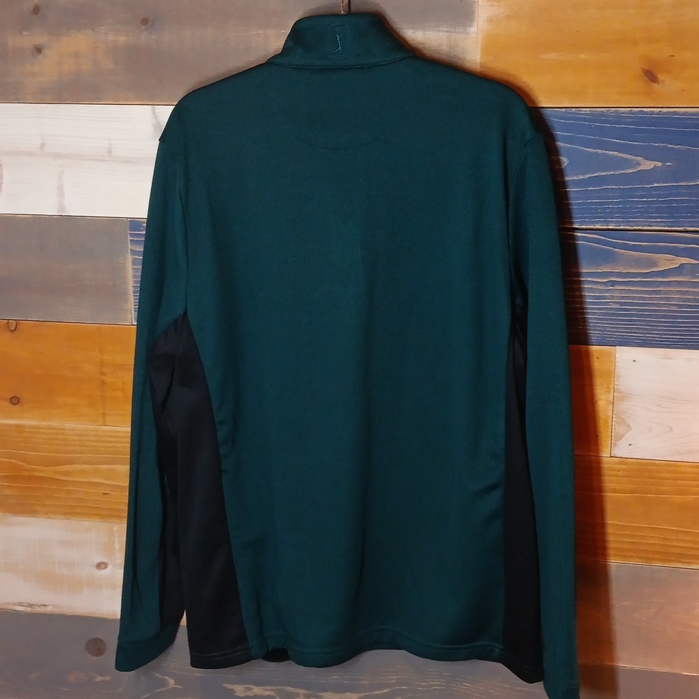 PGA Tour Golf Quarter Zip Shirt L Green Black - Picture 7 of 8